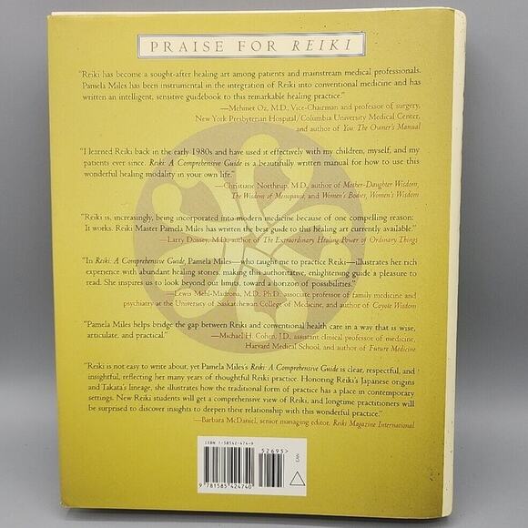 Reiki: A Comprehensive Guide by Miles, Pamela Hardback Dust Cover - Picture 2 of 11